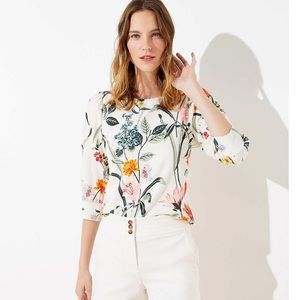 Loft garden puff sleeve sweatshirt